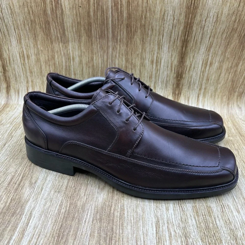 Johnston & Murphy Norvell Moc Toe Men's Size 12 M Brown‎ Leather Dress Shoes